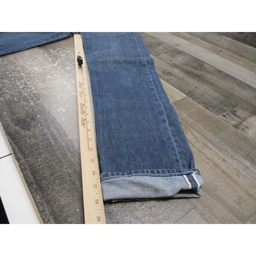 Tellason Jeans Mens 30 Blue Ladbroke Grove Slim Tapered White Oak Cone Denim USA
